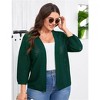 Clearlove Women's Plus Size 3/4 Sleeve Lightweight Knit Cardigan Open Front Lacy Summer Cover-Up Casual Boho Beach Wrap - 4 of 4