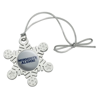 Monmouth University Official Hawks Alumn Metal Snowflake Christmas Tree Holiday Ornament