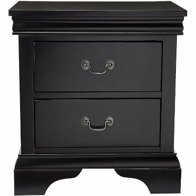 NicBex 15 inch Wide Nightstand with 2 Drawers,Modern Side Table with Hanging Pull,Bedside Table for Bedroom,Living Room
