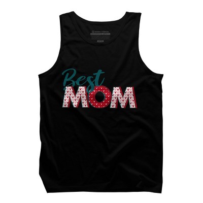 Men's Design By Humans Best Mom Heart Pattern By Semir Tank Top