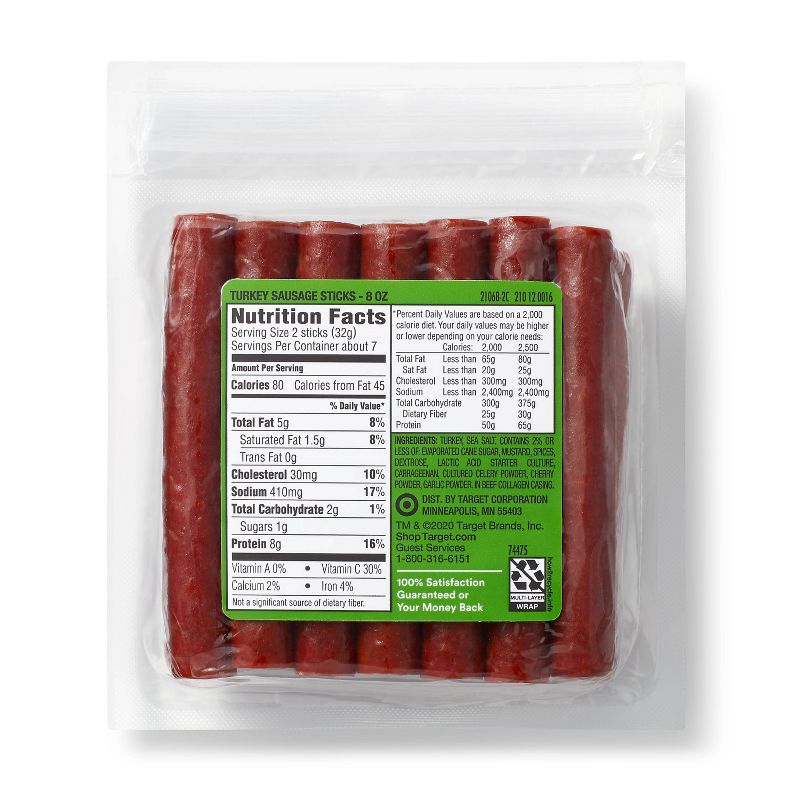 Turkey Sausage Snack Sticks - 8oz - Good &#38; Gather&#8482;, 4 of 5
