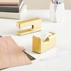 Paper Junkie 2 Piece Matte Gold Stapler and Tape Dispenser Set for Home Office Decor, Classroom Supplies, Desk Accessories for Dorm Room, Students - 2 of 4