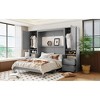 Queen Size Murphy Bed with Closet, Drawers and Shelves - 3 of 4
