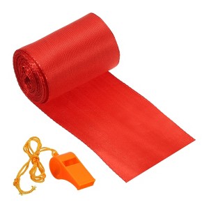 Unique Bargains Finish Line Satin Ribbon with Whistle for Athletics Running Race 9.8ft x 2in - 1 of 4