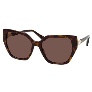 Swarovski SK 6016 100273 Womens Irregular Sunglasses Dark Havana 56mm - 1 of 3