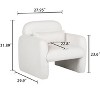 Dolonm 27.95 in. Minimalist Teddy Fleece Armchair with Pillow and Arms- Cozy Accent Chair for Living Room, Bedroom & Study - 4 of 4
