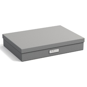 Bigso Sverker Fiberboard Legal and Art Storage Box | Scrapbook Storage Box for Loose Papers | Document Boxes with Lid | 17.1’’x12.2’’x3.3’’ - 1 of 4