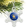 Albany State University Rams Logo Metal Snowflake Christmas Tree Holiday Ornament - 2 of 3