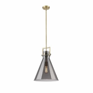 Newton Cone - 1 Light Stem Hung Pendant In Industrial Style-19.13 Inches Tall and 14 Inches Wide - 1 of 1