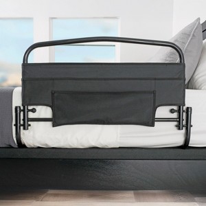 Stander 30 inch Safety Bed Rail and Padded Pouch, Adult Swing-down Guard Rail, Black - 1 of 4
