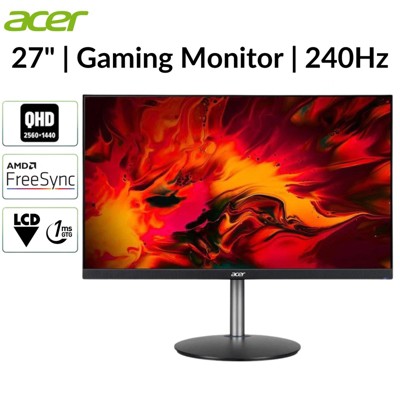 Refurbished Acer XF273U W2 27" Monitor FullHD 2560x1440 240Hz VA 1ms 400Nit HDMI DisplayPort - Manufacturer Refurbished