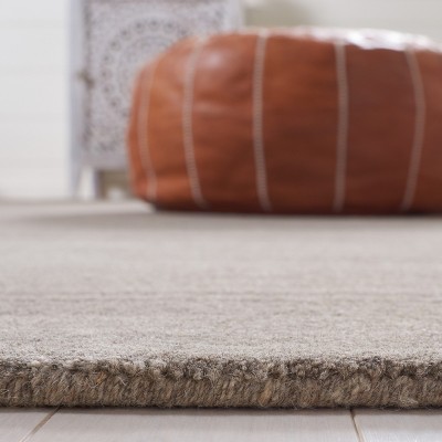 Pewter Hand-Knotted Wool Rectangular Area Rug 6' x 9'