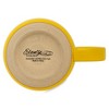 Elanze Designs Ribbed Ceramic Stoneware 16 ounce Raw Clay Bottom Coffee Mugs Set of 4, Mustard - 4 of 4