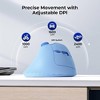 Evo Bytes Blue Adjustable Rechargeable Ergonomic Wireless Mouse - 2 of 4