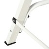 Syemin Patio Accent Chairs, Double Seat Swing Stand, Thick Heavy Duty Metal Stand, Seat Not Included for Lawn and Garden, White, 82.75"*45.25"*68" - 4 of 4