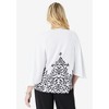 Roaman's Women's Plus Size Flutter-Sleeve Ultrasmooth Fabric Top - 3 of 4