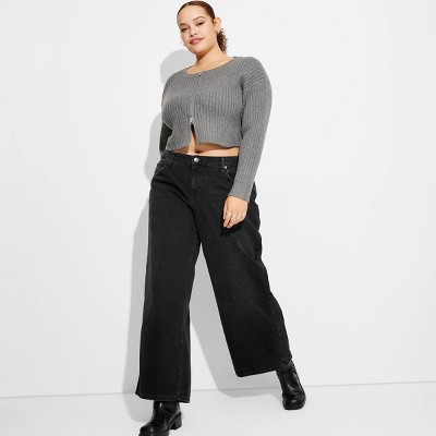 Women's Low-Rise Wide Leg Baggy Jeans - Wild Fable™