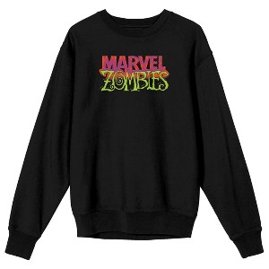 Marvel Zombies Zombified Superheroes Full Moon Adult Black Crew Neck Long Sleeve Sweatshirt - 1 of 4