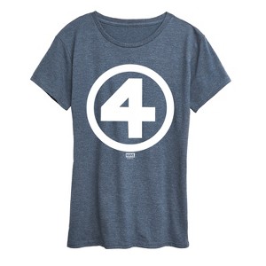 Women's - Marvel - Fantastic 4 Logo White Short Sleeve Graphic T-Shirt - 1 of 4