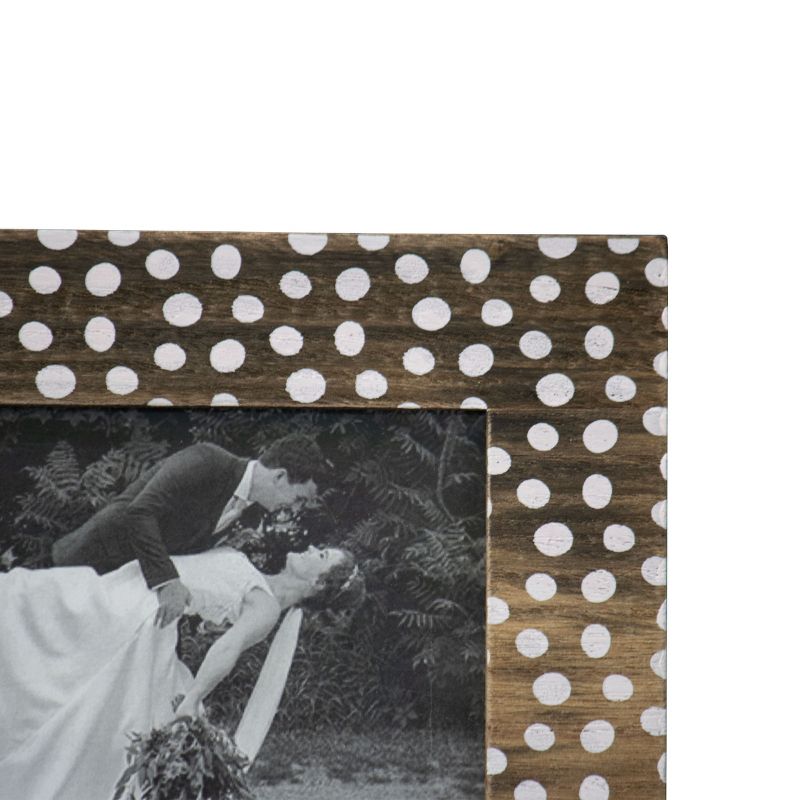 White Polka Dot Pattern 4x6 inch Wood Decorative Picture Frame - Foreside Home & Garden, 6 of 9