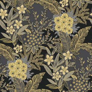 Brewster Peel and Stick 1pc Wallpaper RuJardin Black - 1 of 4