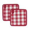 Annie Buffalo Check Red Pot Holder Set of 2 8x8 - 2 of 3