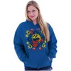 Ugly Christmas Pixel PACMAN Snowflake Hoodie Sweatshirt Women Men Brisco Brands - 2 of 4