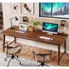Gulches 78.7" 2-Person Executive Computer Desk, Home Office Study Work Table Double Workstation - 4 of 4