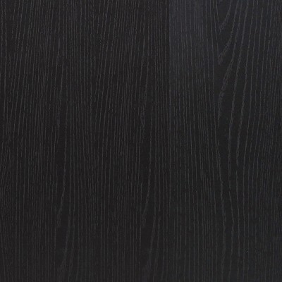 Black Engineered Wood Buffet Sideboard with Glass Doors and Drawers