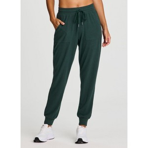 RBX Active Women's Full Length Micro Ribbed Ultra Lightweight Soft Fashion Lounge Jogger Sweatpants - 1 of 4