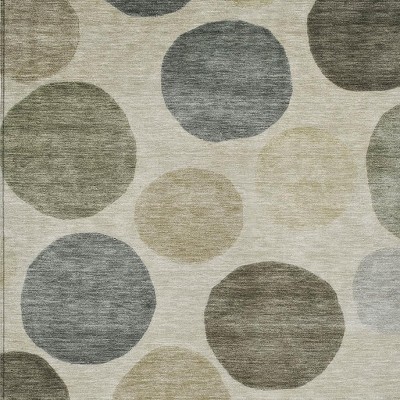 HomeRoots 3' X 5' Taupe Beige And Ivory Geometric Washable Indoor Outdoor Area Rug