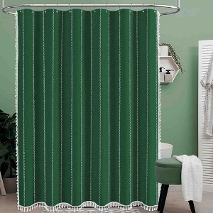 BAGOKIE 72"x72" Linen Blend Shower Curtain - 1 of 4
