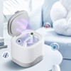 VEVOR Ultrasonic Cleaner for Dentures, 200ML Retainer Cleaner Machine with UV Light, 30W Cleaning Machine, White+Grey - 2 of 4