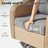 XIZZI 360-degree Swivel Outdoor Rocking Chairs Set with Side Table - Modern Patio Furniture, 3 Neutral Colors, Durable & Space-Saving - 4 of 4