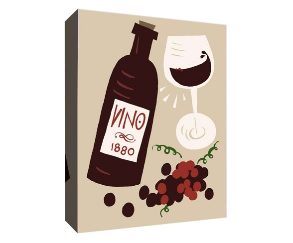 Vino 1880 Decorative Canvas Wall Art 11"x14" - PTM Images