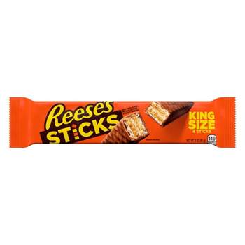 Reese's King Size Milk Chocolate Peanut Butter & Crispy Wafers Sticks Candy - 3oz/4ct