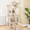 Cat Tree, Cat Tower for Indoor Cats, Multi-Level Cat Tower with 2 Roomy Condo - 2 of 4