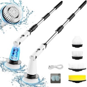 Swtroom Electric Spin Scrubber - Power Shower Cleaning Brush with Extendable Handle & 4 Brush Heads for Bathrooms Window and Floor - 1 of 4