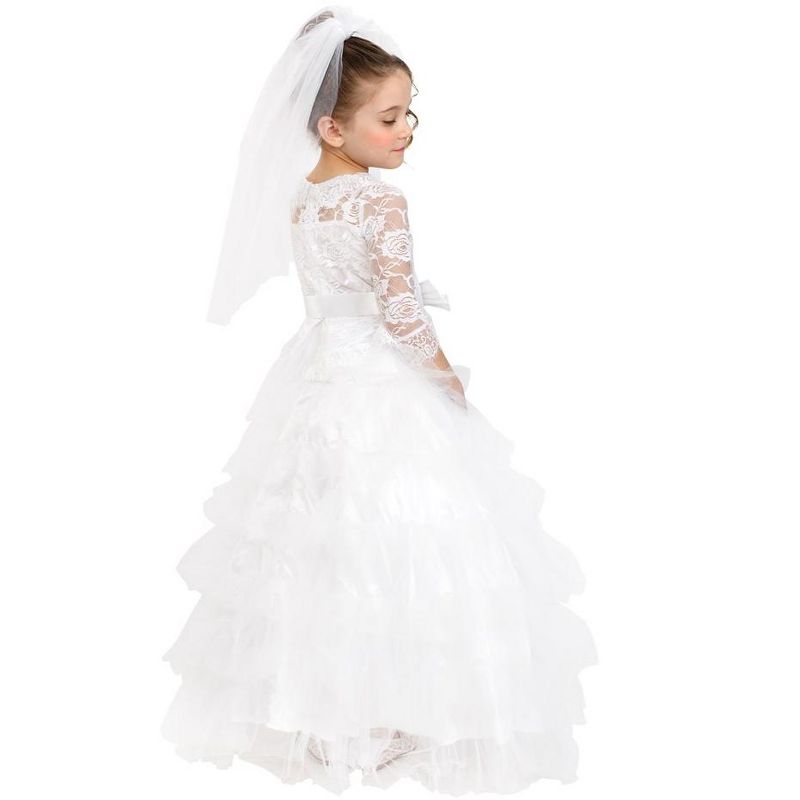 Dress Up America Bridal Gown Costume for Girls - Bride Dress Up Set, 2 of 7