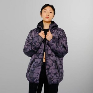 Members Only Women's Solid Ultralight Packable Oversized Down Jacket - 1 of 4