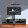 VEVOR TV Stand Mount, Swivel Tall TV Stand for 32 to 65 inch TVs, Height Adjustable Portable Floor TV Stand with Tempered Glass Base, Living Room - 3 of 4