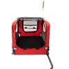 SEVOBAL Pet Strollers Outdoor Heavy Duty Foldable Utility Pet Stroller Dog Carriers Bicycle Trailer Steel, Red, 53.93"*29.13"*31.49" - 2 of 4