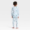 Toddler "Tis the Ski-son!" Cozy Knit Long Sleeve Shirt and Pants Holiday Matching Family Pajama Set - Wondershop™ Blue - 2 of 4