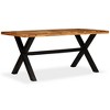 vidaXL Dining Table Natural Wood, Black - 2 of 4