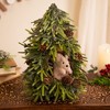 Northlight Frosted Tree with Squirrel and Pinecones Christmas Decoration - 12" - 2 of 4