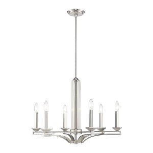 Livex Lighting Trumbull 6 - Light Chandelier in  Brushed Nickel - 1 of 2