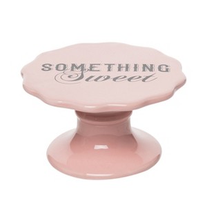 Totalee Gift Something Sweet Cupcake Pedestal Ceramic Pink - 1 of 2