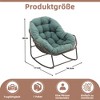 MOONMISS Outdoor Rocking Chair, Patio Oversized Wicker Egg Rocking Chair,Indoor & Outdoor Comfy Rocker Chair with Thick Cushion - 2 of 4