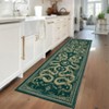 Modern Pastoral Snake Print Area Rug Machine Washable Low Pile Non Slip Non Shedding Stain-Resistant Floor Carpet for Living Room Bedroom Kitchen - 2 of 4