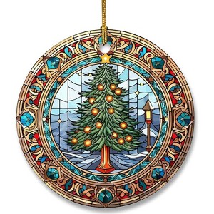 Lomsoe Christmas Tree Ceramic Ornament Christmas Decor Christmas Ornament for Xmas Tree Decor Ceramic Tree Ornament for Christmas Hanging Decorations - 1 of 1